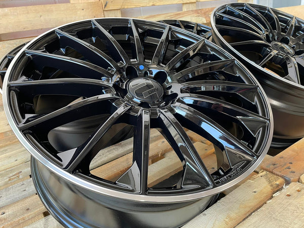 Wheelworld WH39 20 Zoll Schwarz Rand Poliert 9,0x20 ET35 5/112