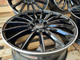 Wheelworld WH39 20 Zoll Schwarz Rand Poliert 9,0x20 ET35 5/112