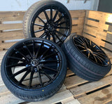 V1 Wheels V2 Felgen 18 Zoll Schwarz 8,0x18 ET35 5/112 Kompletträder 245/45 18