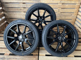 V1 Wheels V1 Felgen 18 Zoll Schwarz 8,0x18 ET35 5/112 Kompletträder 245/40 18